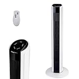 MAGMALIFE Ventilador de Torre 83 cm, 3 Velocidades, Oscilación 75°, Silencioso, Temporizador 7.5 h, Panel de Control,...