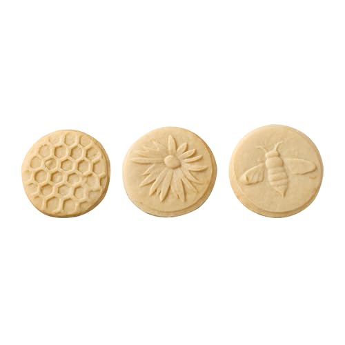 Tampons à biscuits métalliques robustes Nordic Ware design abeilles de luxe
