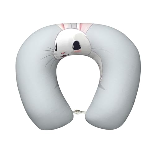 Almohada de viaje negra de poliéster con diseño único miniatura 1