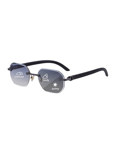 Image of Photochromic Glasses for Men&Women UV400 Clear to Dark Light-Adjusting Lenses Unisex Fotocromatic Glasses(3050)