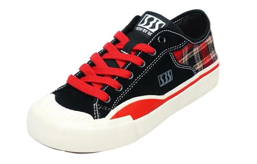 Image of Skateboard Shoes for Men Leather Low Top Pro Skateboarding Training Casual Sneakers