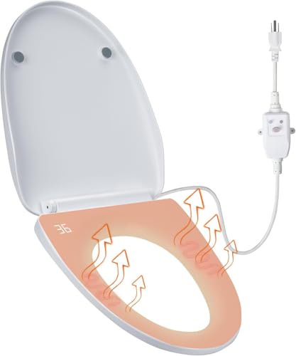 Heated Toilet Seat - Elongated Smart Toilet Seat with 3 Heating Modes, Bidet Attachment for Toilet...