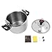 27.5 Quart Pressure Cooker Stainless Steel Pressure Cooker, Large Capacity, Commercial Pressure Cooker Clamp On Type, Double Valves for Family or Commercial Use