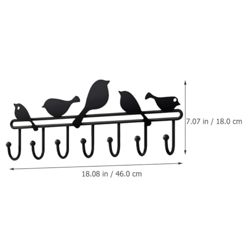 Perchero de pared resistente con 7 ganchos de hierro decorativo para sombreros 3