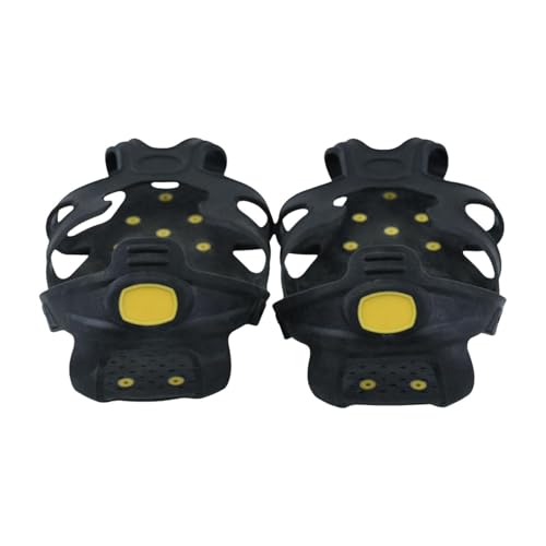 Menolana Ice Cleats Crampons Anti Slip Practical Portable Cleat Spikes Gripper Spikes for Camping Snow Hiking Winter Outdoor Trekking, L
