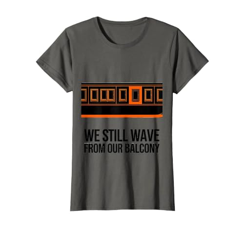 We Still Wave From Our Balcony Cruise Couples Matching T-Shirt, Women, Asphalt Grey, Small