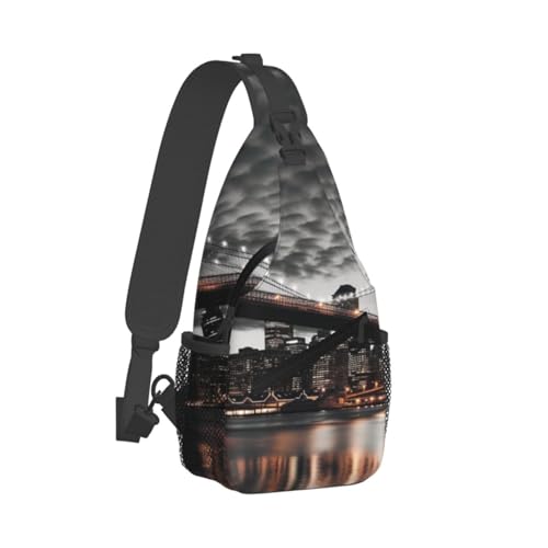 Bolso cruzado Brooklyn Bridge para hombre y mujer miniatura 2