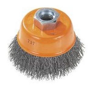 Image of Walter 13D304 Wire Cup Brush .0118 inch Crimped Tool Steel 3 inch 5 /8-11 Arbor