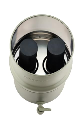 Boroux Compact Gravity-Fed Countertop Stainless Steel Water Filter System | 1.8 Gallons with 2 Authentic Black Foundation. Filters | Sage - Image 2