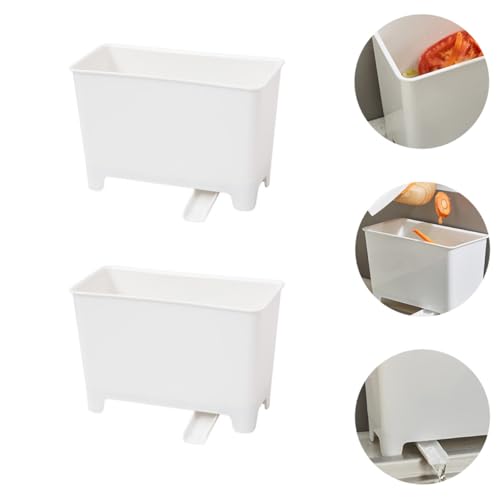 Cabilock 2 piezas de botes de basura para fregadero de cocina miniatura 6