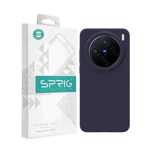 Image of SPRIG Compatible with Vivo X200 5G Premium SilkTone Back Cover Drop Tested Shock Proof Mobile Case for Men, Women, Boys and Girls with Camera Protection (Midnight Blue)
