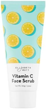 Elizabeth Mott Vitamin C Face Scrub - Skin Care - Heat Activated, Pore Cleansing, Exfoliating Facial Cleasner to Buff, Smooth and Exfoliate Skin, 3.52oz