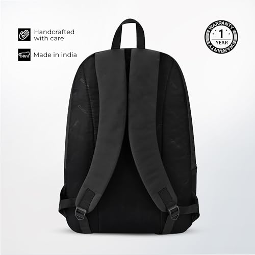 Image of Gear Eco 4 18 inch /19L Medium Water Resistant Daypack | Casual Backpack | Travel Backpack for Men /Women (Black - Black)