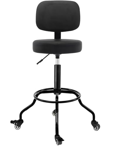 CoVibrant Heavy Duty Shop Stool Ergonomic Backrest -