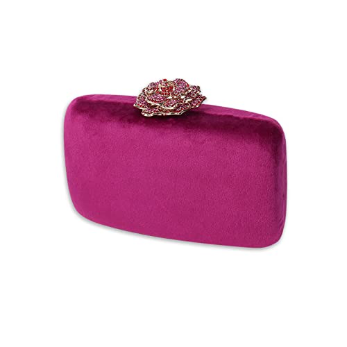 CORIOS Bolso Fiesta para Mujer Terciopelo Bolso de Noche Bolsa de Cadena Brillante Bolso de Hombro Boda Cartera de Mano Elegante Bolso Bandolera para Fiesta de Graduación Banquete Boda Violeta