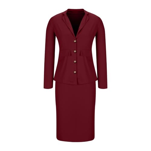 Canbebig Womens Suits 2 Piece Set Lapel Blazer and Pencil Skirt Dressy Suits Business Skirt Suits Work Office Fashion Outfits2