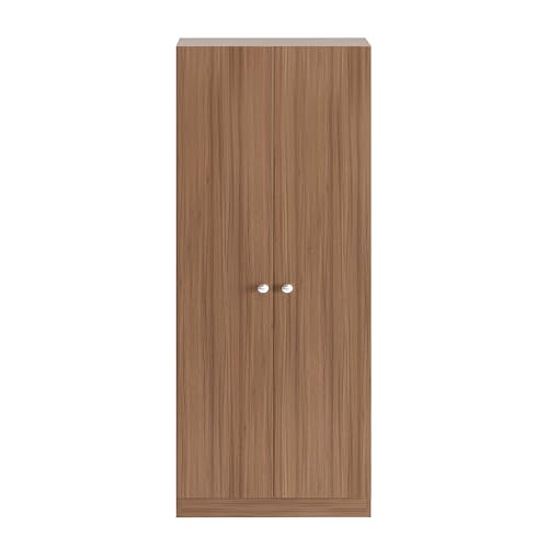 Image of FURNEASER Fanciable Engineering Wood 2 Door Wardrobe Almirah for Clothes | Double Door Cabinet Closet Organizer | Multipurpose Cupboard for Bedroom Living Room | 60 x 42 x 180 CM (Exotic Teak)