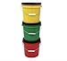 House Naturals 3.5 Gallon Food Grade Multi Color Bucket Pail with Screw On Lid (Pack of 3) BPA Free Made in USA containers