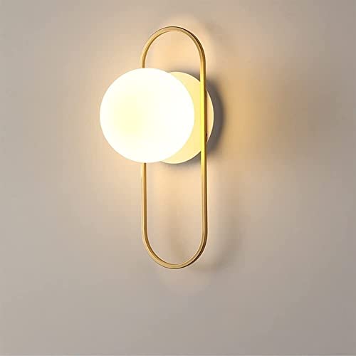 Aplique de Pared para Interiores, Foco Dorado, Modelo de diseñador, bañador de Pared para habitación, Bombilla G9 de 9 W, Aplique de Pared, lámpara de araña, Dorado y Blanco.