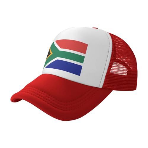 Casquette de baseball en maille noire avec drapeau de l'Afrique du Sud, réglable, adaptée pour les voyages en plein air et au quotidien