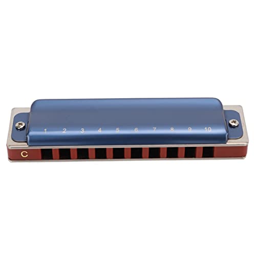 Harmonica diatonique, harmonica à clé en C étanche en métal pour jouer(Bleu) - Les Beatles, Paul McCartney, John Lennon, RIngo Starr, George Harrison Harmonica diatonique, harmonica à clé en C étanche en métal pour jouer(Bleu)