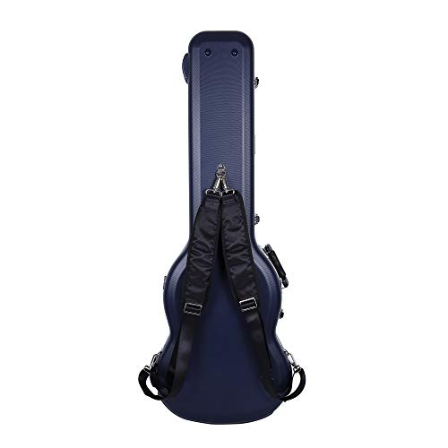 Image of Crossrock ABS Molded Arch Top Case for SG Electric Guitars, Backpack Straps, Blue(CRA860SGBL)