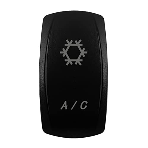 Image of A /C Air Conditioner Rocker Switch Cover Laser Etched Backlit Switch Cover Cap for Car Boat Dashboard