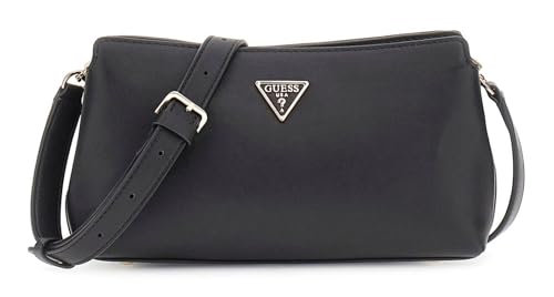 Sac bandoulière GUESS Talent Crossbody Top Zip Black en noir pour femme