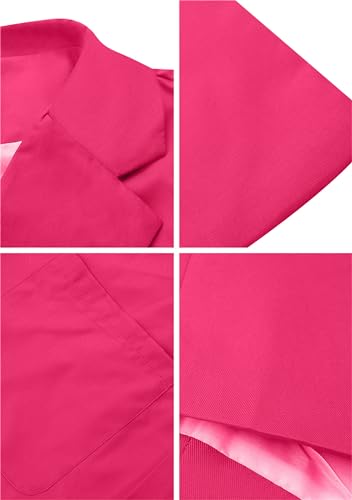 Blazer rose à manches longues idéal pour le bureau et sorties