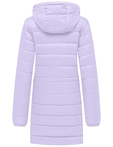 wantdo Women's Packable Puffer Coat Hooded Lightweight Long Winter Coats2