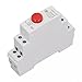 Red/Green DIN Rail Push Button Switch, 24V AC/DC Industrial Control Button for Electrical Panels, Machine Tool -Stop Switches, IP20 Rated, 84x68x45mm(Red)