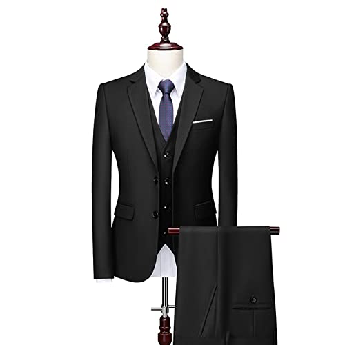 Ternos masculinos, 3 peças temperamento elegante slim fit terno smoking trespassado único, noivo cas