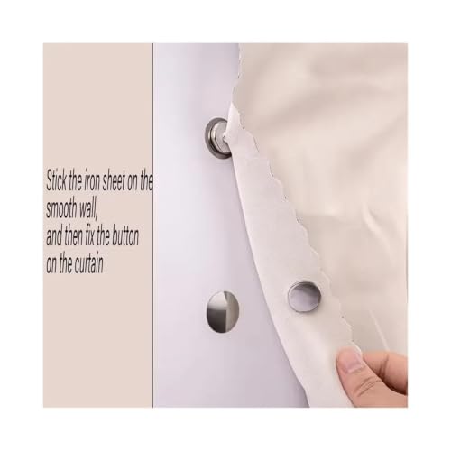 Cortina de metal para ducha y ventanas, imanes desmontables para fijar textiles en casa 5