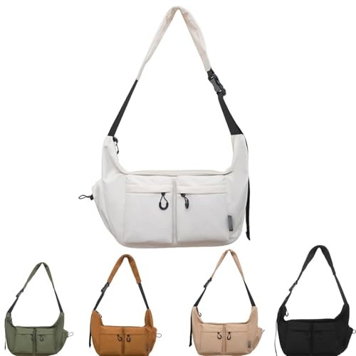 Dallaswind Large Capacity Messenger Canvas Bag, Large Crossbody Bag Shoulder Purse, Vintage Water Resistant Canvas Satchel