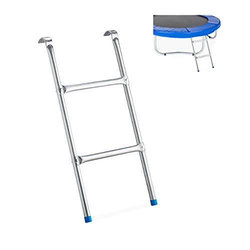 Relaxdays Leiter Trampolin, zum Einhängen, 2 Sprossen, Einstiegsleiter...