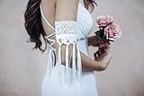 Arm Band - Unique Ivory Lace Bracelet Cuffs, Boho Lace Bridal Jewelry, Upper Arm Cuffs, Wedding Accessory, Ivory Armlets for Brides and Bridesmaids, Gift for Bride To Be | One pair (S)