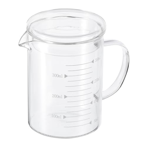 Vaso medidor de vidrio PATIKIL 350ml resistente miniatura 1