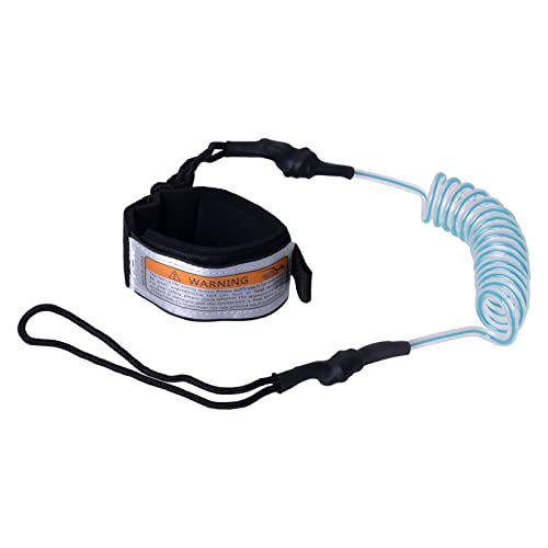 GOCUODE Leash De Surf Spirale Rétractable - Sangle De Cheville Pour SUP, Planche De Surf, Kayak Et Bodyboard