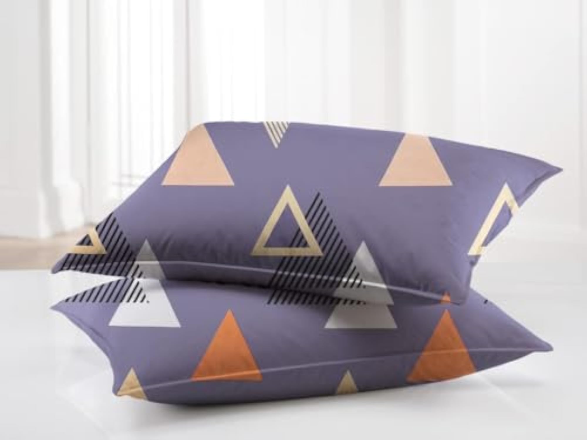 Prime Collections 160tc Pure Microfiber Glace Cotton Double Bedsheet