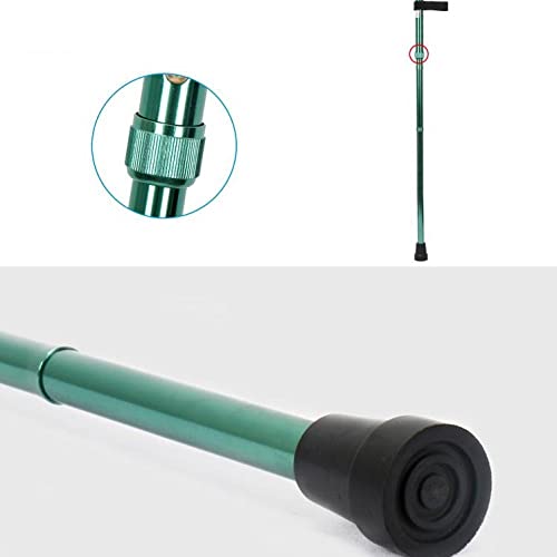 Bastones Bastón De Trekking Muleta Plegable Viaje Al Aire Libre Bastón para Ancianos,Verde