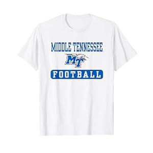 Middle Tennessee State Blue Raiders Football White T-Shirt