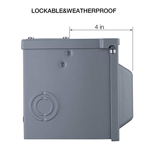 image for Miady 50 Amp 125/250 Volt RV Power Outlet Box, Enclosed Lockable Weath