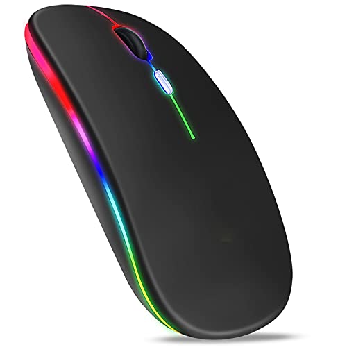 Wireless Mouse Bluetooth RGB Rechargeable Mouse Wireless Computer Silent Mause LED Backlit Ergonomic Gaming Mouse for Laptop PC