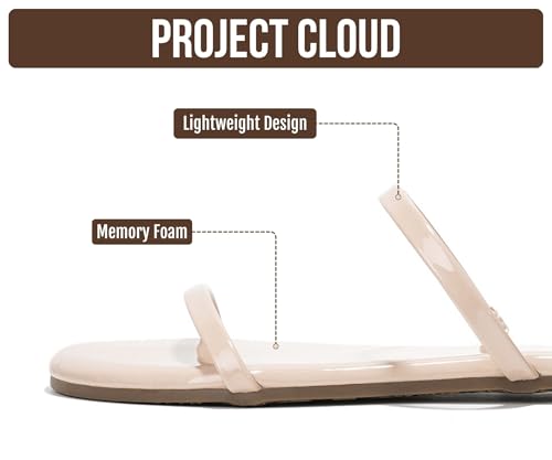 Image of Project Cloud Summer Sandals for Women with Memory Foam Insole (Transition) | Memory Foam Insole; Beach Flip Flops; Non-Slip Sole; Lightweight Double Straps; Summer Sandals for Women; Everyday Comfort