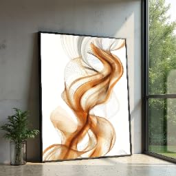 Toile abstraite vagues pour habiller un mur vide avec élégance