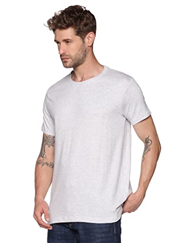 Image of Solid Men Round Neck White T-Shirt
