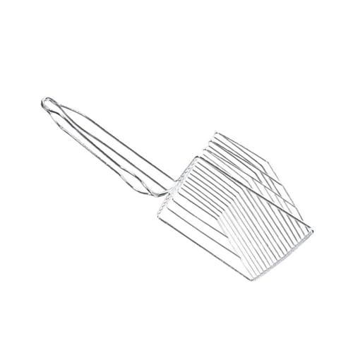 猫砂シャベル 小さなポンプボトル おもちゃのベース クリーナー 猫砂の塊 ベイ 製品 フィルターシャベル 子猫用トイレ掃除シャベル 猫ケアツール ステンレス鋼 Silver BESPORTBLE