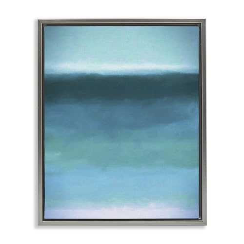 Stupell Industries Soothing Abstract Scenery Distant Ocean Sea View, Design by Graffitee Studios, 24 x 30, Grey Floater Framed