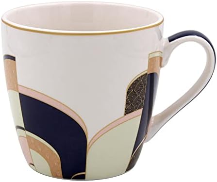 The Leonardo Collection LP94692 Art Deco Breakfast Mug, Fine China, Boxed, Multicolour