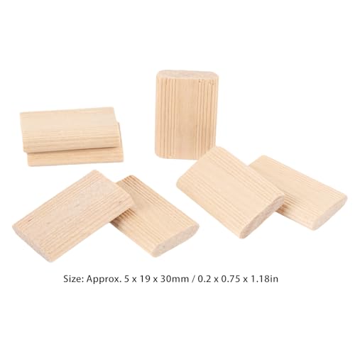 ViaGasaFamido 100 Pack 5x19x30mm Beechwood Lose TaNo Domino Lose Tenon Tischlerei für Möbelschrank